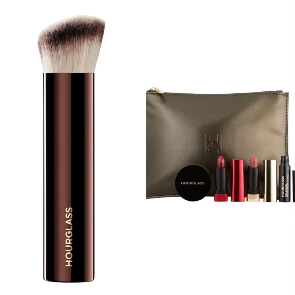New Hourglass pouch +Hourglass Seamless Foundation Brush+ deluxe samples